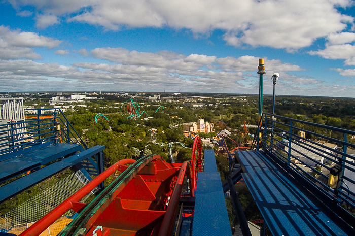 The Bolliger & Mabillard designed SheKra dive roller coaster at Busch Gardens, Tampa, Florida