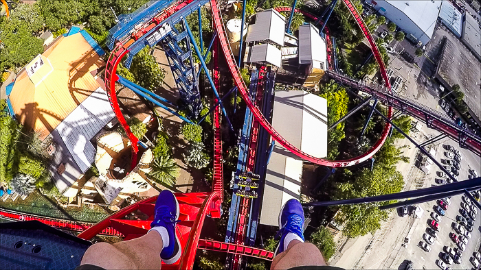 The Bolliger & Mabillard designed SheKra dive roller coaster at Busch Gardens Tampa, Tampa, Florida