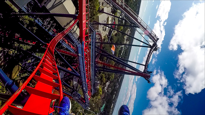 The Bolliger & Mabillard designed SheKra dive roller coaster at Busch Gardens Tampa, Tampa, Florida