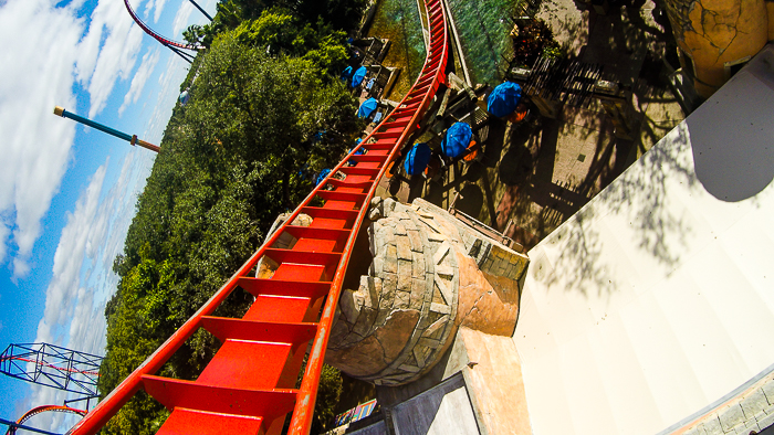 The Bolliger & Mabillard designed SheKra dive roller coaster at Busch Gardens, Tampa, Florida