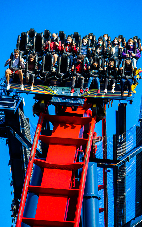 The Bolliger & Mabillard designed SheKra dive roller coaster at Busch Gardens, Tampa, Florida