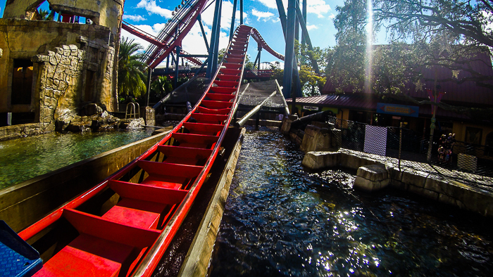 The Bolliger & Mabillard designed SheKra dive roller coaster at Busch Gardens Tampa, Tampa, Florida