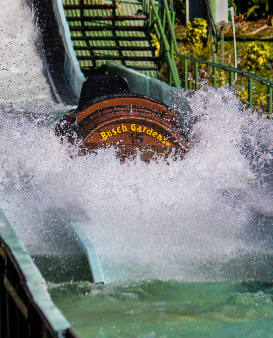 The Arrow Dynamics designed Stanley River Falls Log Flume at Busch Gardens Tampa, Tampa, Florida