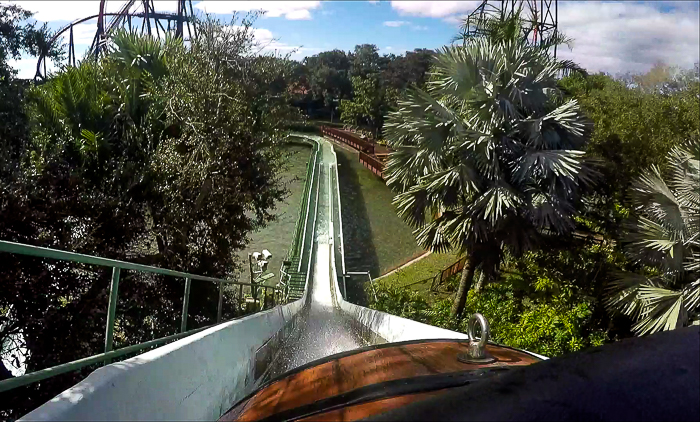 The Arrow Dynamics designed Stanley River Falls Log Flume at Busch Gardens Tampa, Tampa, Florida