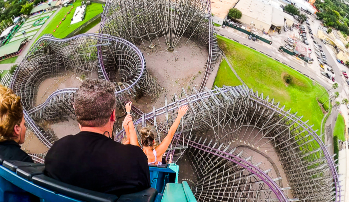 The Iron Gwazi Rollercoaster at Busch Gardens Tampa, Tampa, Florida