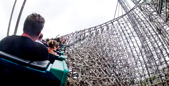 The Iron Gwazi rollercoaster at Busch Gardens Tampa, Tampa, Florida