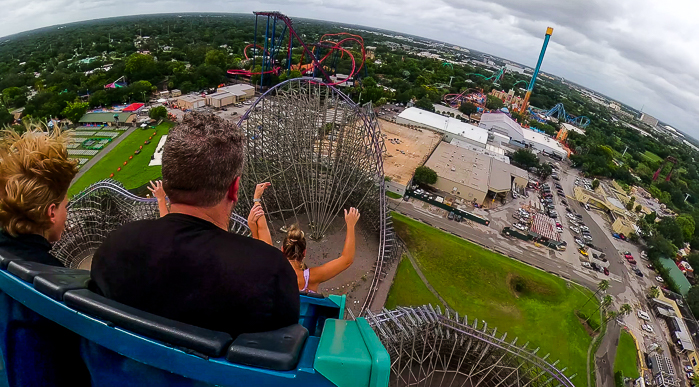 The Iron Gwazi Rollercoaster at Busch Gardens, Tampa, Florida