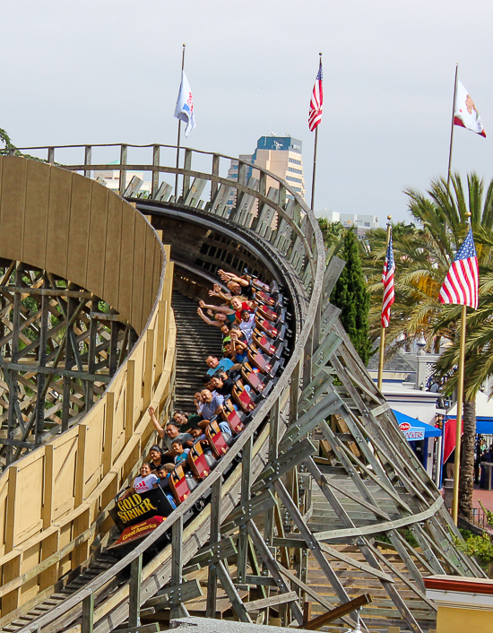 The Gold Striker Rollercoaster at California's Great America, Santa Clara, California