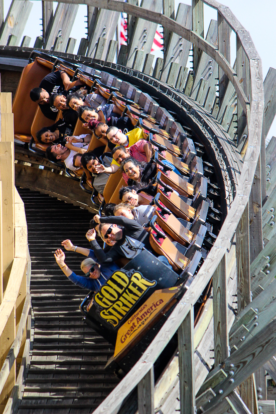 The Gold Striker Rollercoaster at California's Great America, Santa Clara, California