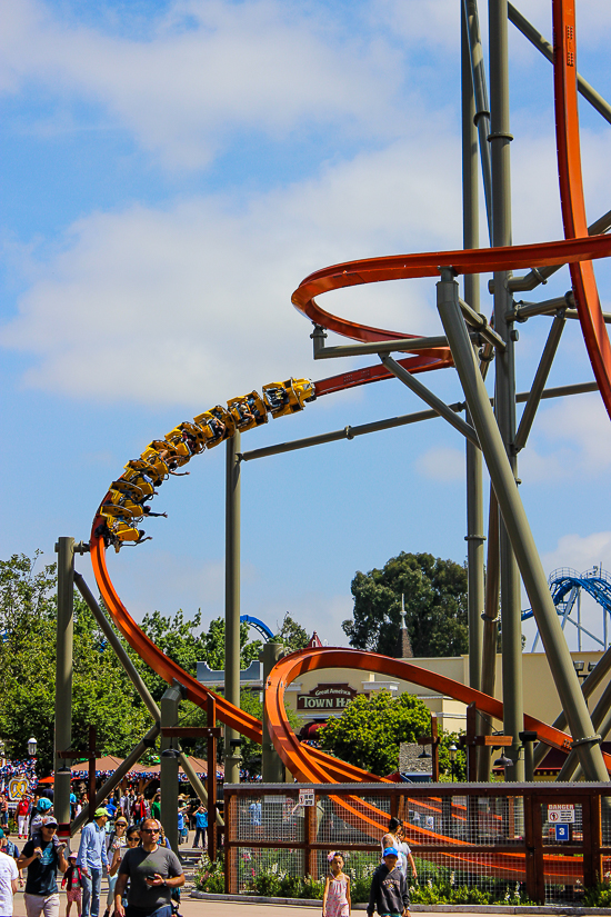 The Rail Blazer Rollercoaster at California's Great America, Santa Clara, California