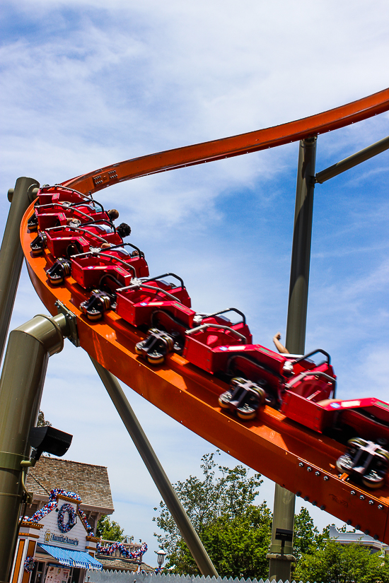 The Rail Blazer Rollercoaster at California's Great America, Santa Clara, California