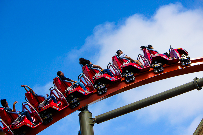 The Rail Blazer Rollercoaster at California's Great America, Santa Clara, California