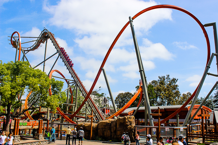 The Rail Blazer Rollercoaster at California's Great America, Santa Clara, California