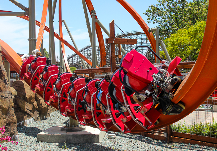 The Rail Blazer Rollercoaster at California's Great America, Santa Clara, California