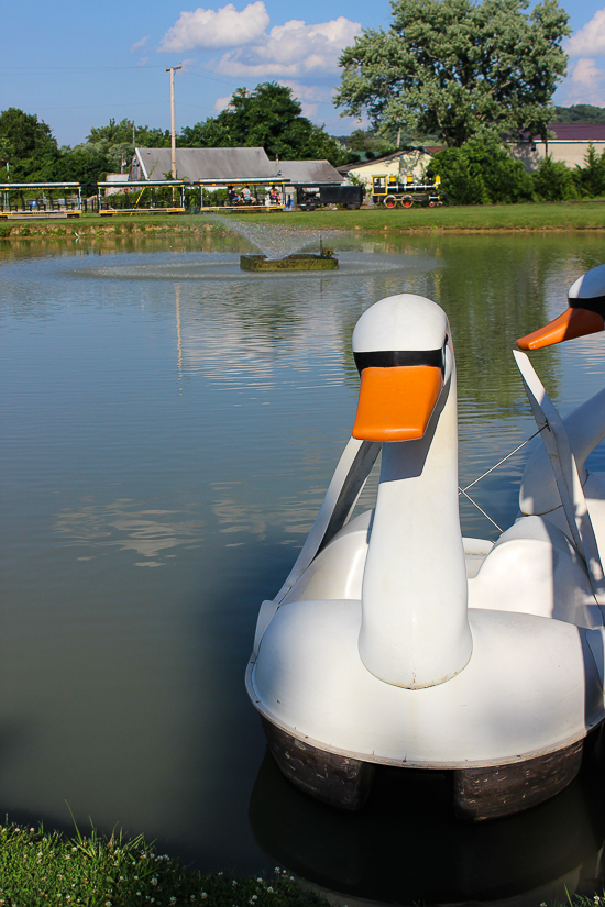 The Train and Swan Boat at Camden Park, Huntington West Virginia