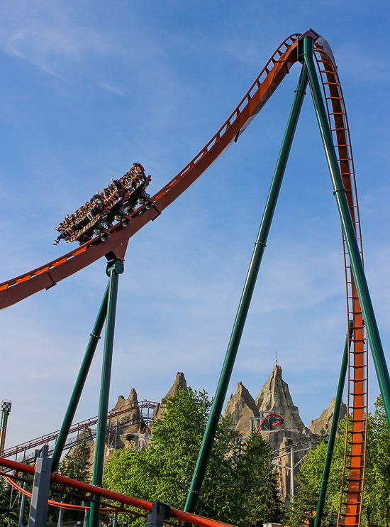 The Yukon Striker dive roller coaster at Canada's Wonderland, Vaughn, Ontario, Canada