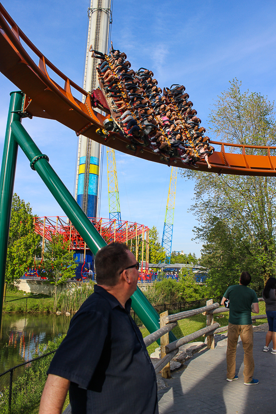 The Yukon Striker dive roller coaster at Canada's Wonderland, Vaughn, Ontario, Canada