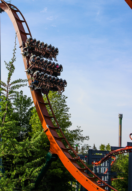 The Yukon Striker dive roller coaster at Canada's Wonderland, Vaughn, Ontario, Canada