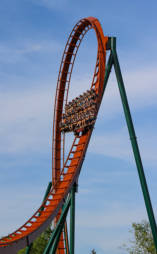 The Yukon Striker dive roller coaster at Canada's Wonderland, Vaughn, Ontario, Canada