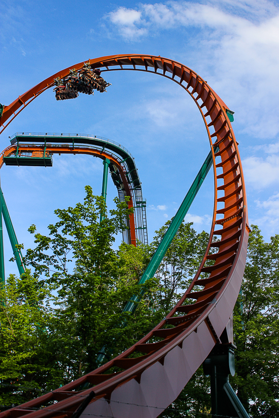 The Yukon Striker dive roller coaster at Canada's Wonderland, Vaughn, Ontario, Canada