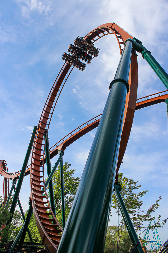 The Yukon Striker dive roller coaster at Canada's Wonderland, Vaughn, Ontario, Canada