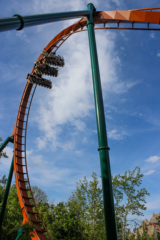 The Yukon Striker dive roller coaster at Canada's Wonderland, Vaughn, Ontario, Canada