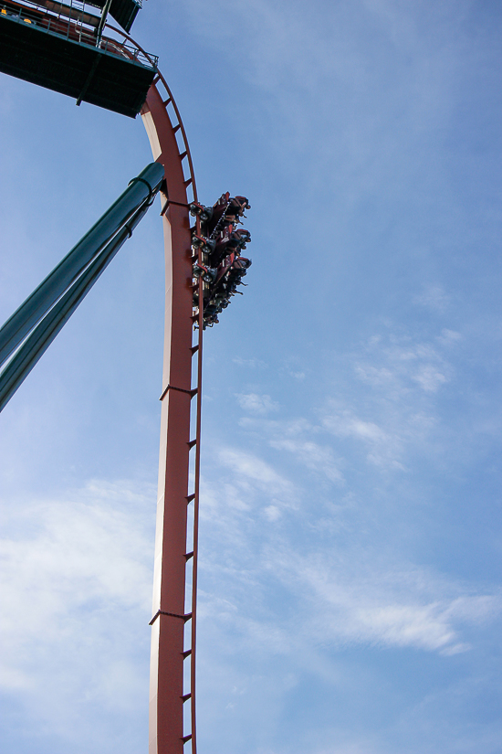 The Yukon Striker dive roller coaster at Canada's Wonderland, Vaughn, Ontario, Canada