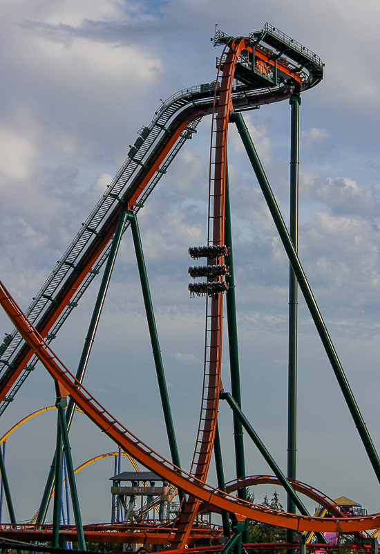 The Yukon Striker dive roller coaster at Canada's Wonderland, Vaughn, Ontario, Canada