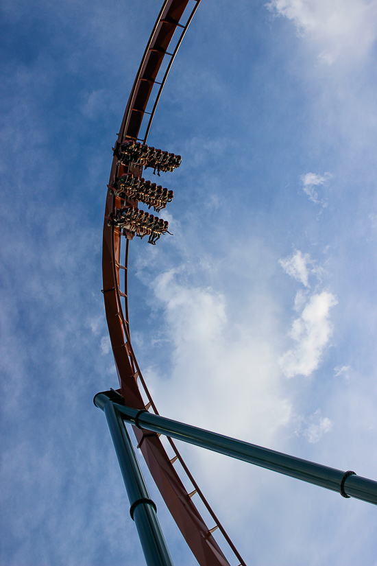 The Yukon Striker dive roller coaster at Canada's Wonderland, Vaughn, Ontario, Canada