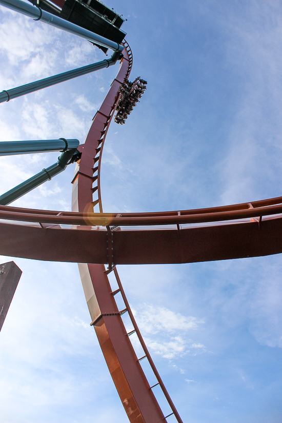 The Yukon Striker dive roller coaster at Canada's Wonderland, Vaughn, Ontario, Canada