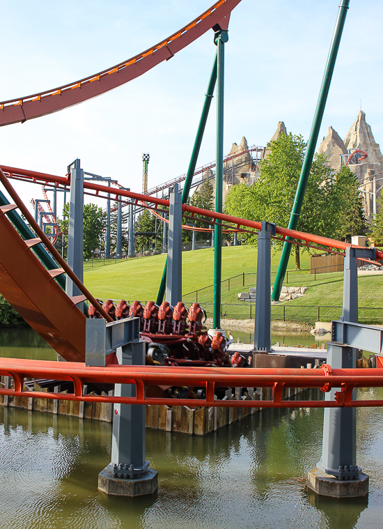 The Yukon Striker dive roller coaster at Canada's Wonderland, Vaughn, Ontario, Canada