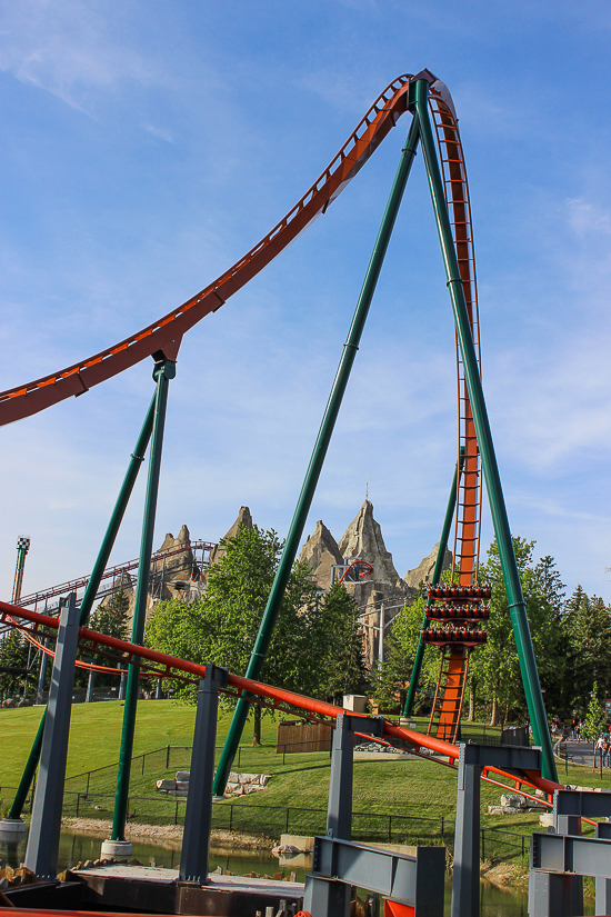 The Yukon Striker dive roller coaster at Canada's Wonderland, Vaughn, Ontario, Canada