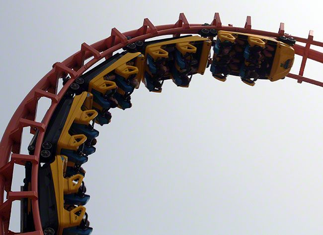 The Carolina Cobra Roller Coaster at Carowinds, Charlotte, North Carolina