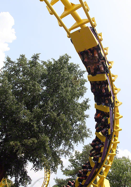 The Carolina Cyclone Roller Coaster at Carowinds, Charlotte, North Carolina