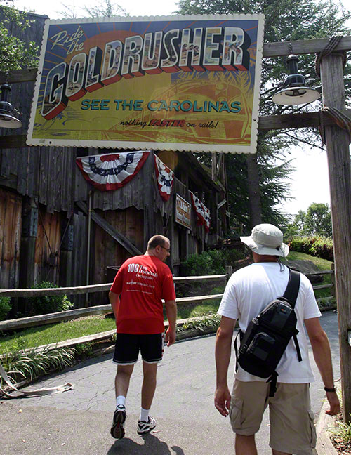 The Carolina Goldrusher Roller Coaster at Carowinds, Charlotte, North Carolina