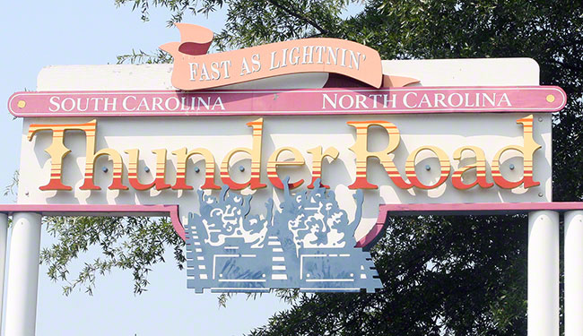 The Thunder Road Roller Coaster at Carowinds, Charlotte, North Carolina