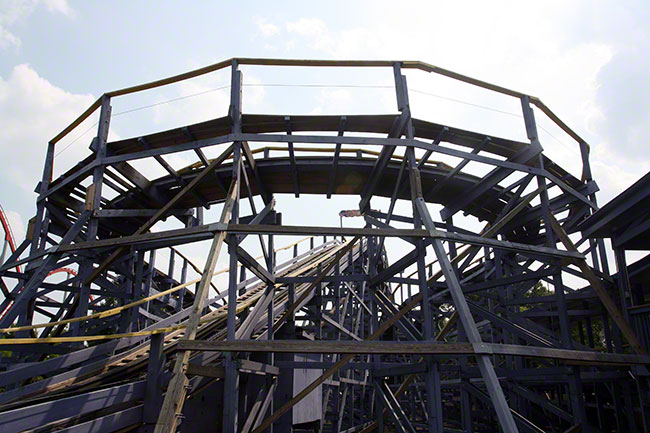 The Woodstock Express Roller Coaster at Carowinds, Charlotte, North Carolina