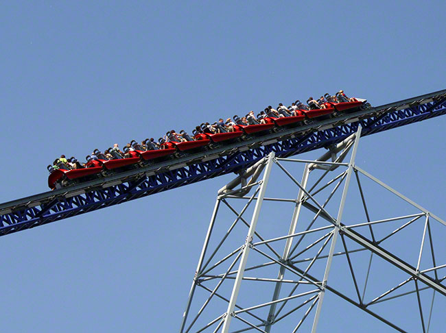 The Millenium Force Rollercoaster at Cedar Point, Sandusky, Ohio