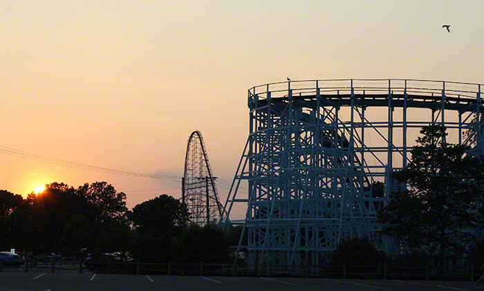 The Millennium Force Roller Coaster at Cedar Point Amusement Park, Sandusky Ohio