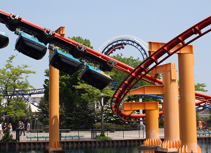 The Iron Dragon Roller Coaster at Cedar Point Amusement Park, Sandusky Ohio