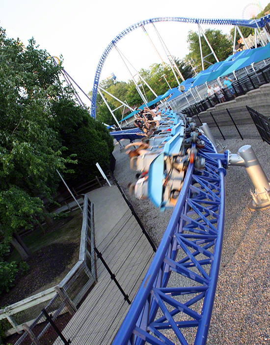 The Millennium Force Roller Coaster at Cedar Point Amusement Park, Sandusky Ohio