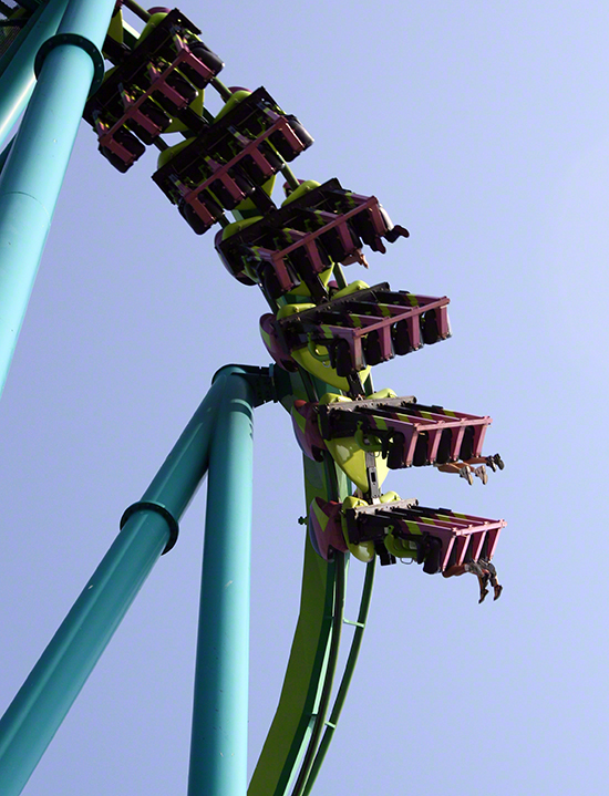 The Raptor Roller Coaster at Cedar Point Amusement Park, Sandusky Ohio