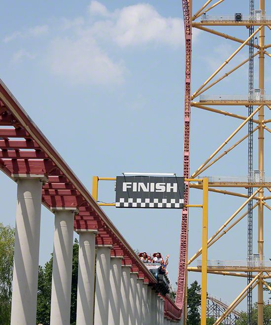 The Top Thrill Dragster Roller Coaster at Cedar Point Amusement Park, Sandusky Ohio