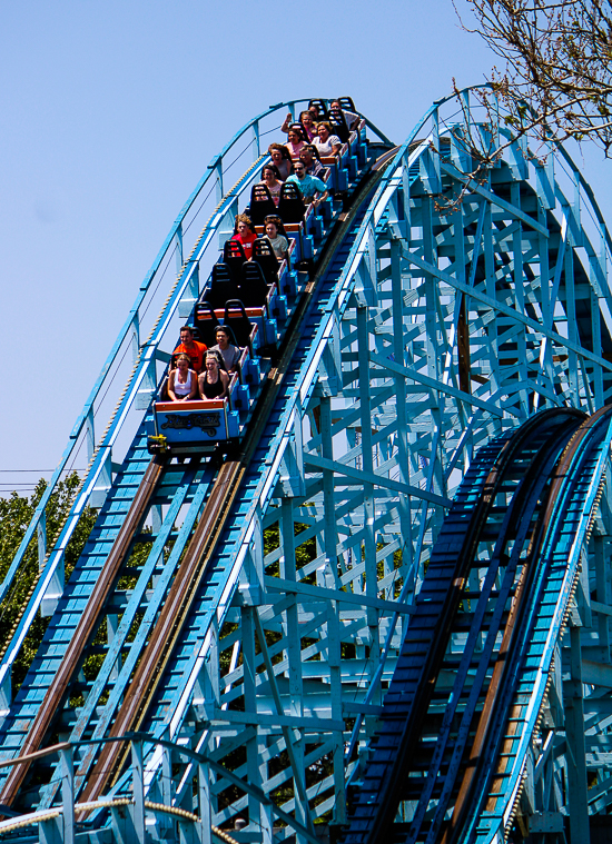 The Blue Streak roller coaster at Cedar Point, Sandusky, Ohio