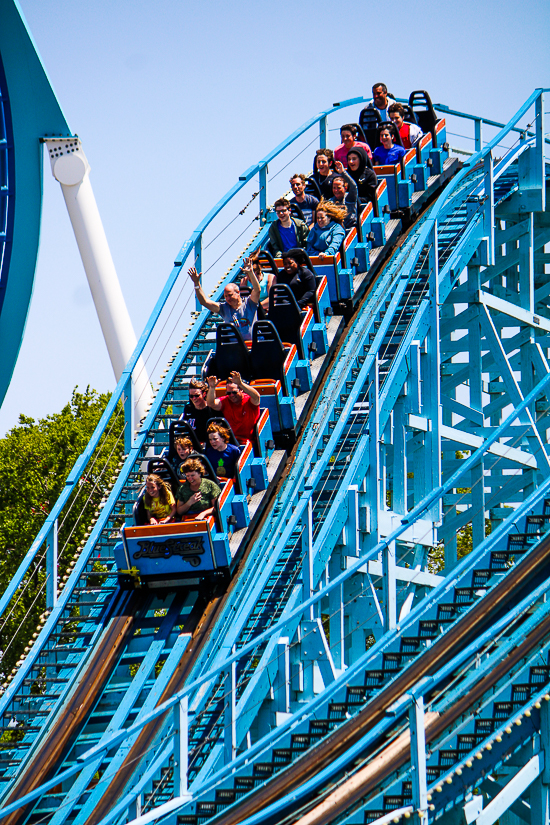 The Blue Streak roller coaster at Cedar Point, Sandusky, Ohio