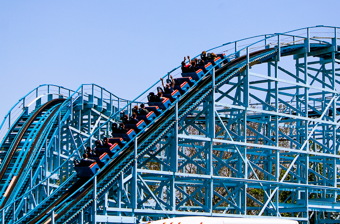 The Blue Streak Roller Coaster at Cedar Point, Sandusky, Ohio