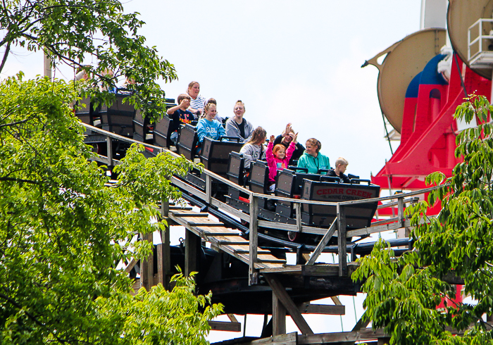 The Cedar Creek Mine Ridei Rollercoaster at Cedar Point, Sandusky, Ohio