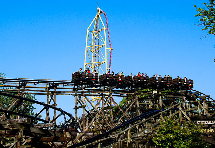 The Cedar Creek Mine Ride Rollercoaster at Cedar Point, Sandusky, Ohio