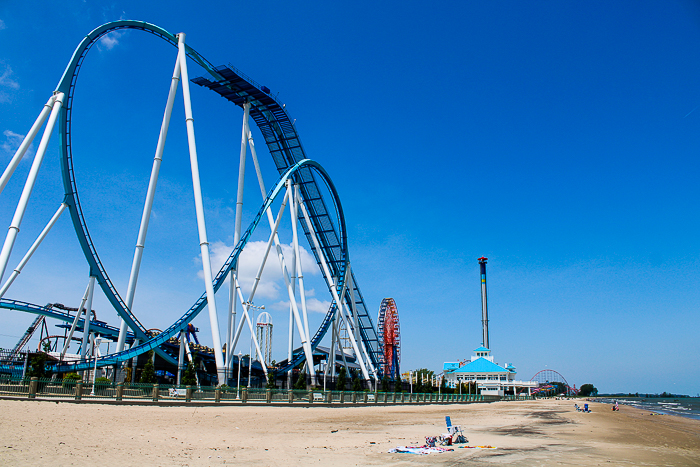 The Gatekeeper wing coaster at Cedar Point, Sandusky, Ohio