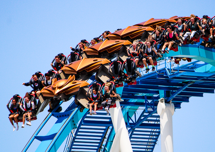 The Gatekeeper wing coaster at Cedar Point, Sandusky, Ohio